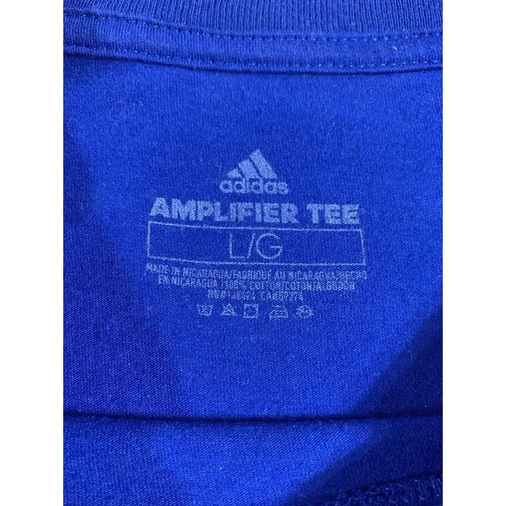 Adidas Amplifier Tee Men's Size L‎ Blue Short Sleeve T-shirt